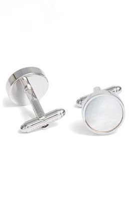 CLIFTON WILSON Mother-of-Pearl Cuff Links in White