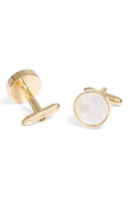 CLIFTON WILSON Mother-of-Pearl Cufflinks in Gold