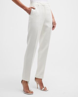 Clinton Tapered Cropped Crepe Pants