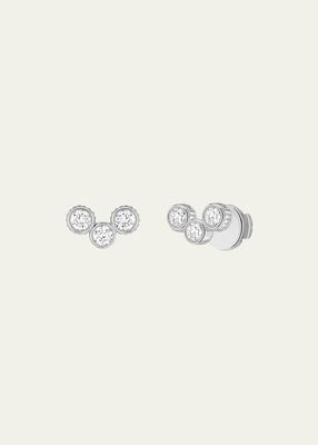 Clique Stud Earrings with Diamonds in White Gold