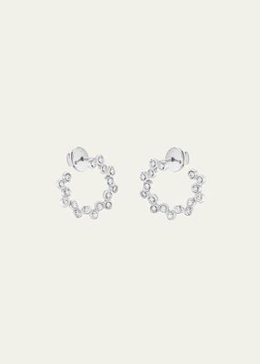 Clique Twist Earrings with Diamonds in White Gold