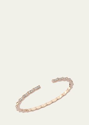 Clive 18K Rose Gold Diamond Scalloped Hinge Bracelet