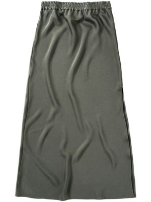 Closed A-line crepe maxi skirt - Green