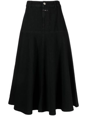 Closed A-line denim midi skirt - Black