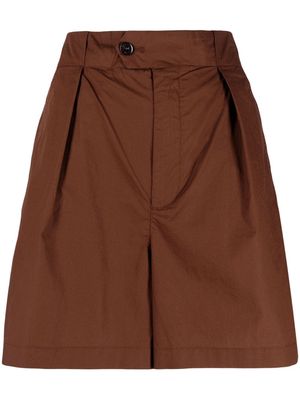 Closed A-line tailored shorts - Brown
