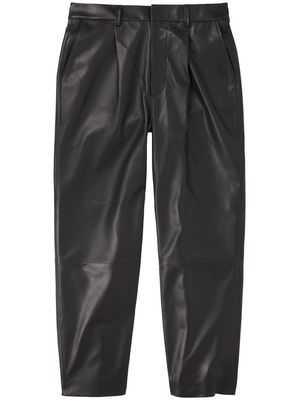 Closed Blomberg wide-leg leather trousers - Black