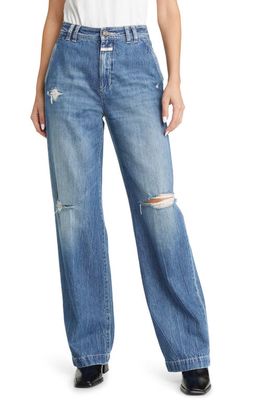 Closed Braden Ripped Nonstretch Jeans in Mid Blue