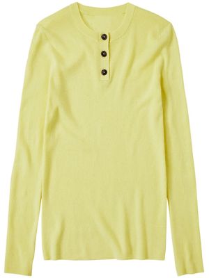 Closed cashmere-blend long jumper - Yellow