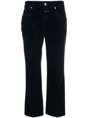 Closed corduroy cropped trousers - Blue