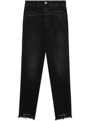 Closed cropped raw-cut jeans - Black