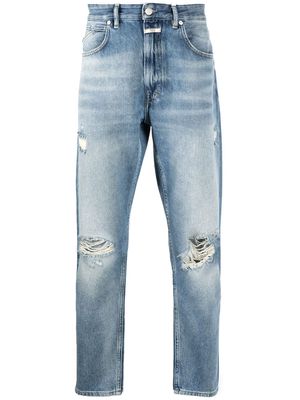 Closed distressed straight-leg jeans - Blue