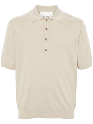 Closed fine-knit polo shirt - Neutrals