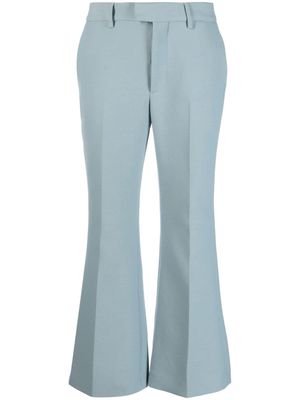 Closed flared cropped trousers - Blue