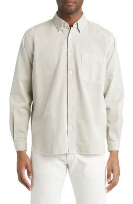 Closed Formal Army Button-Up Shirt in Marl Stone
