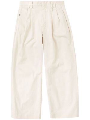 Closed Hobart pleat-detail wide-leg trousers - White