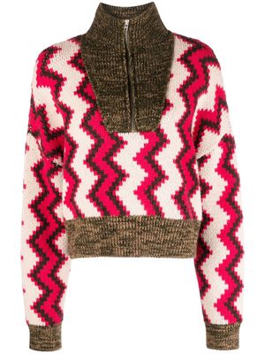 Closed jacquard-knit alpaca-wool jumper - Neutrals