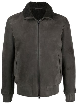 Closed lambskin shearling bomber jacket - Grey