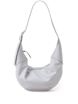 Closed large Half Moon shoulder bag - White