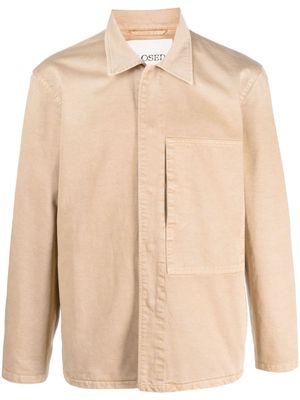 Closed lightweight cotton field jacket - Neutrals