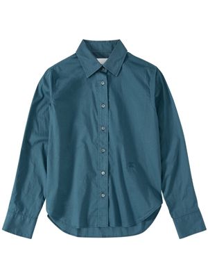 Closed logo-embroidered cotton shirt - Blue