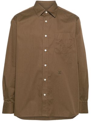 Closed logo-embroidered cotton shirt - Green