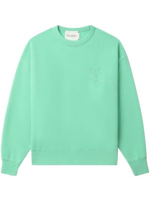 Closed logo-embroidered cotton sweatshirt - Green