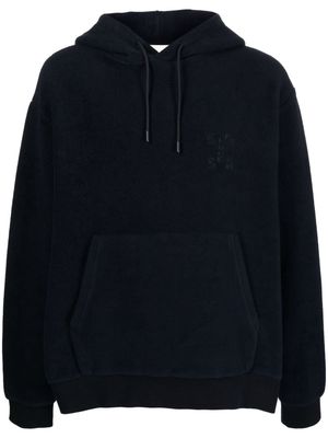 Closed logo-embroidered fleece hoodie - Blue