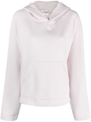 Closed logo-embroidered mélange-effect hoodie - Pink