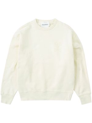 Closed logo-embroidered organic cotton sweatshirt - Neutrals