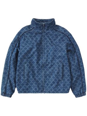 Closed logo-print denim jacket - Blue