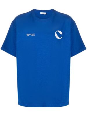 Closed logo-print short-sleeve T-shirt - Blue