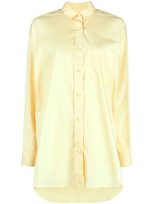 Closed long-sleeve button-fastening shirt - Yellow