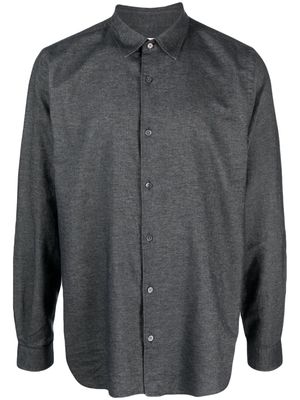 Closed long-sleeve cotton shirt - Grey