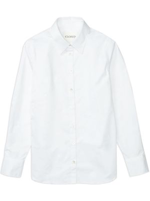 Closed long-sleeve shirt - White