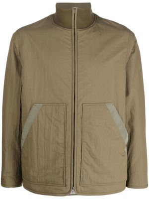 Closed long-sleeve zip-up jacket - Green