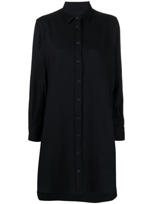 Closed loose shirt dress - Black
