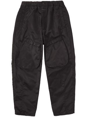 Closed mid-rise straight-leg cargo trousers - Black