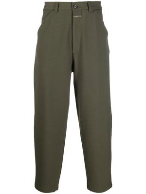 Closed mid-rise tapered trousers - Green