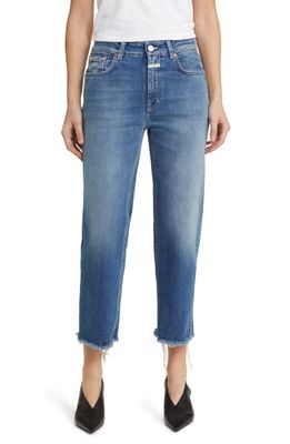 Closed Milo Fringe Hem Jeans in Mid Blue