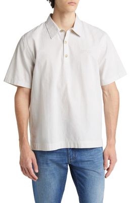 Closed Organic Cotton Polo in Sand Dune