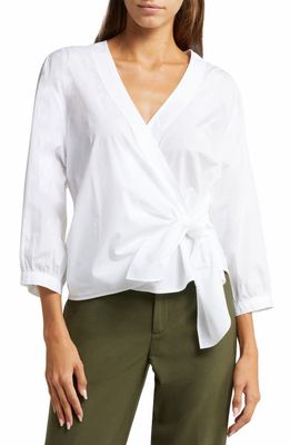 Closed Organic Cotton Wrap Shirt in White