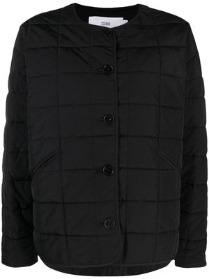 Closed oversize quilted jacket - Black