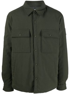 Closed padded patch-pocket shirt - Green