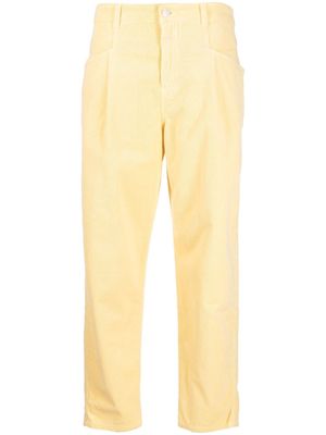 Closed Pearl cropped corduroy trousers - Yellow