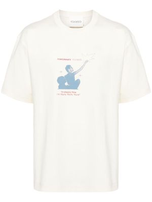 Closed photograph-print cotton T-shirt - Neutrals