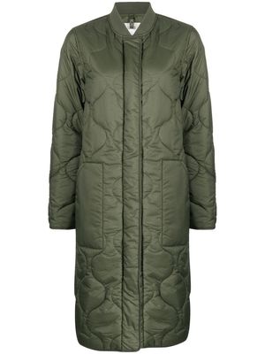 Closed quilted long-sleeve jacket - Green