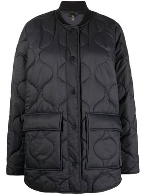 Closed quilted press-stud jacket - Grey
