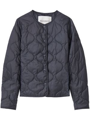 Closed quilted puffer jacket - Black