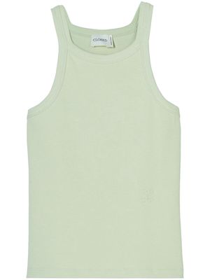 Closed Racer ribbed tank top - Green