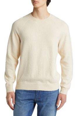 Closed Raglan Sleeve Organic Cotton & Nylon Sweater in Ecru